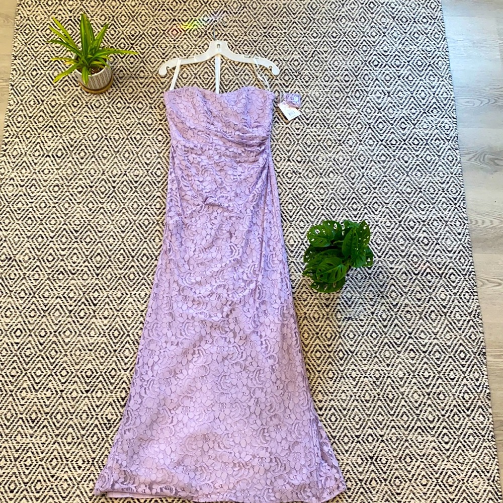 Beautiful strapless lavender bridesmaid dress, NWT